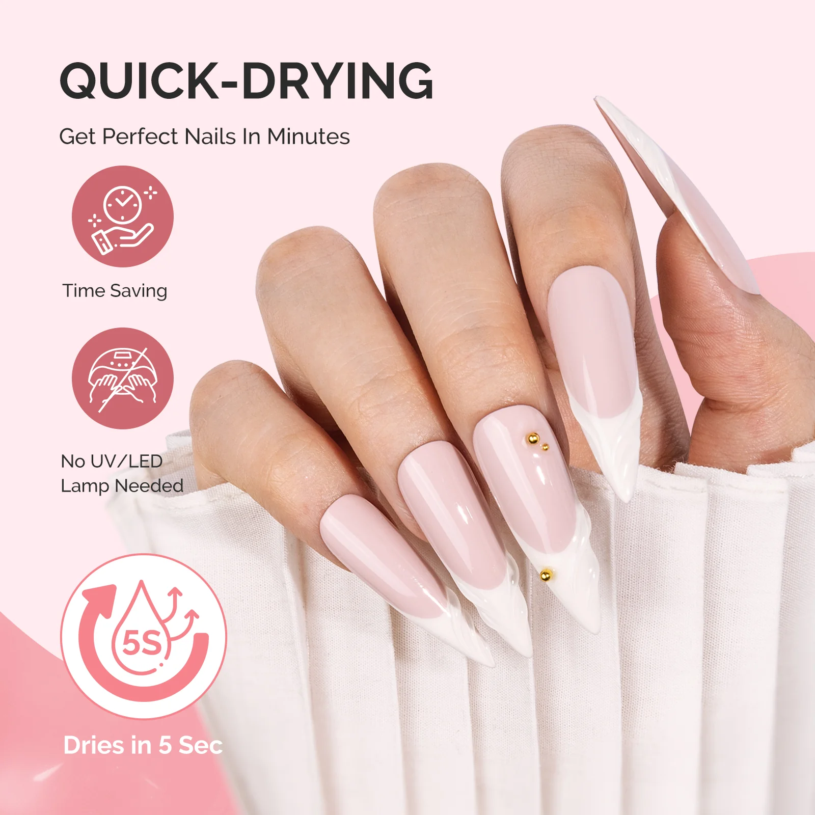 Super Strong Fast-drying Brush-On Nail Glue - Image 4