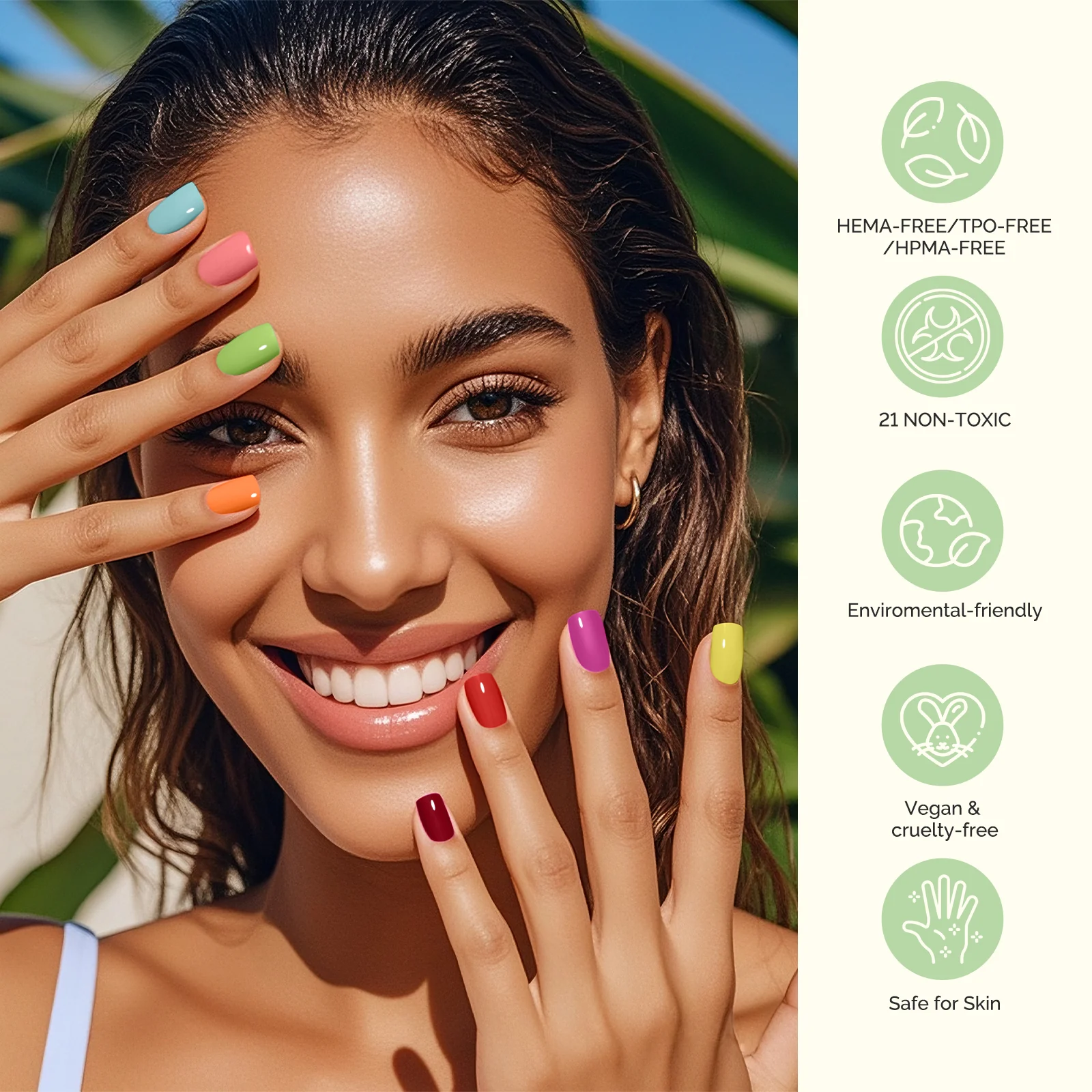 Sweet Scent Plant-Based Gel Nail Polish 10ml - 6Pcs - Image 3