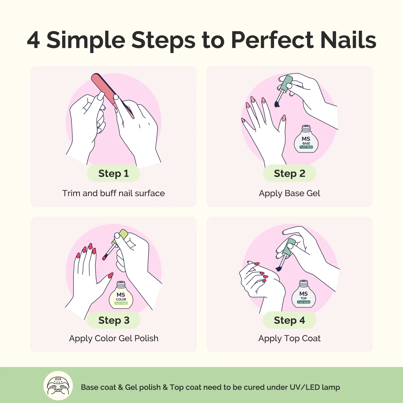Sweet Scent Plant-Based Gel Nail Polish 10ml - 6Pcs - Image 4