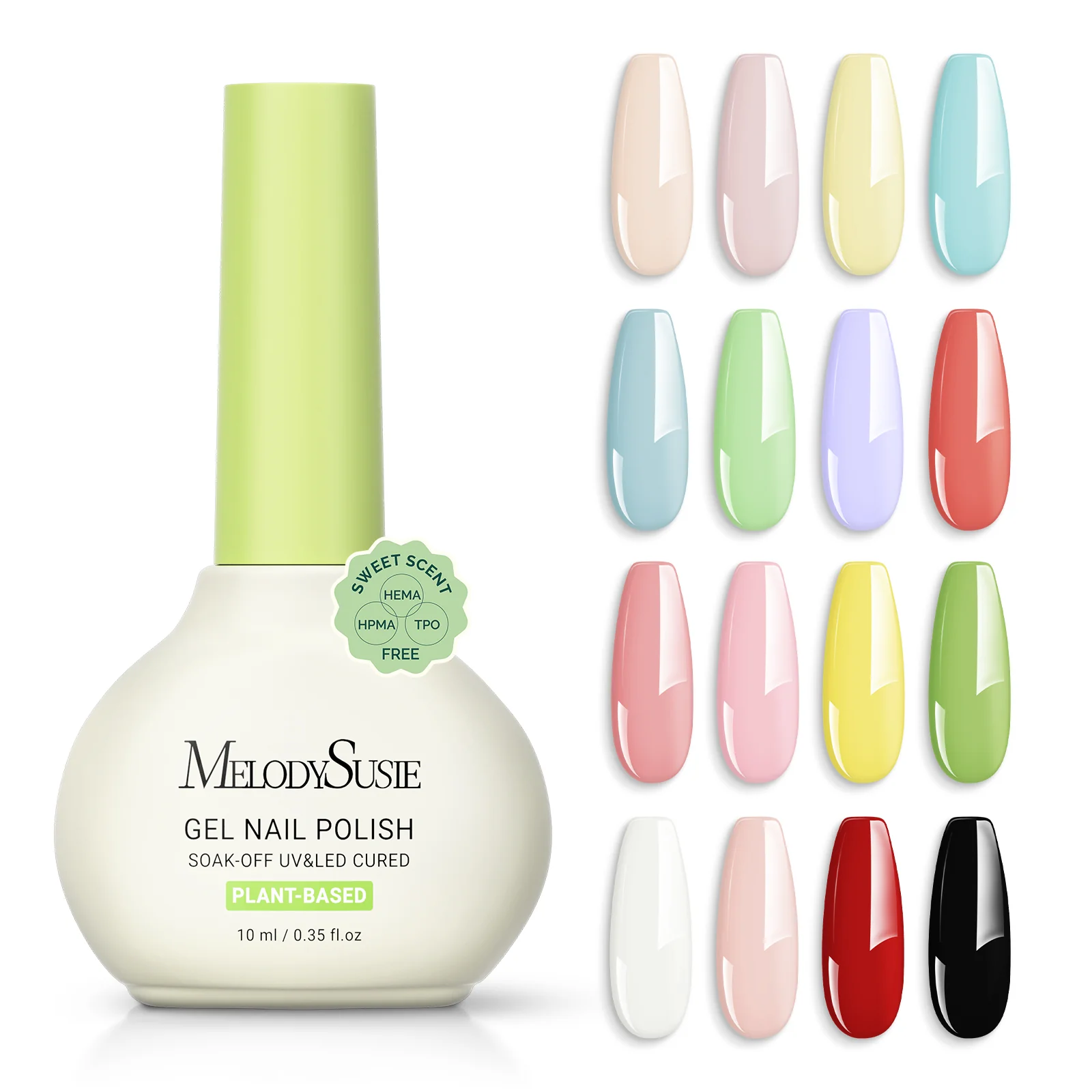 Sweet Scent HEMA-Free & HPMA-Free & TPO-Free Plant-Based Gel Nail Polish Set - Image 14