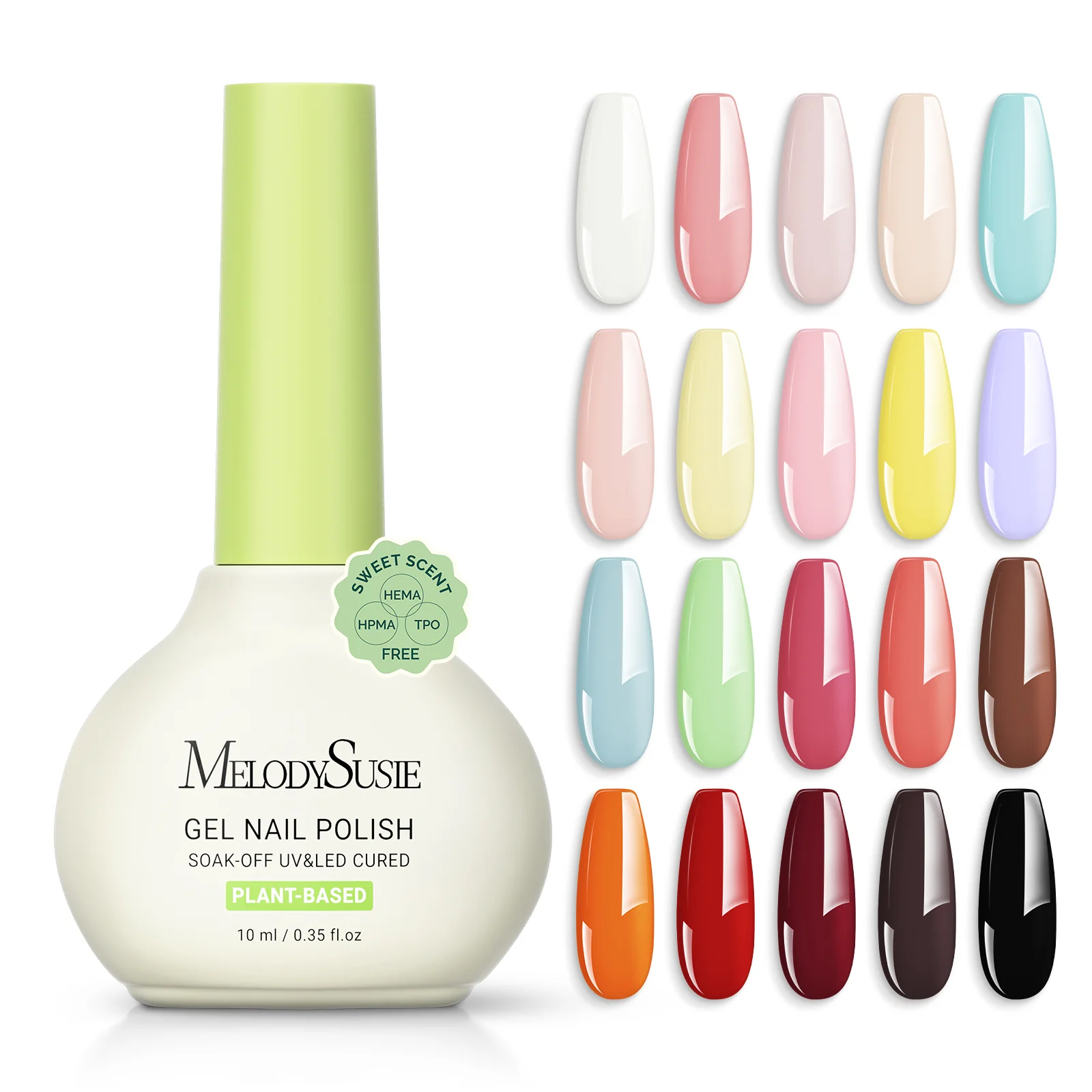 Sweet Scent HEMA-Free & HPMA-Free & TPO-Free Plant-Based Gel Nail Polish Set - Image 15