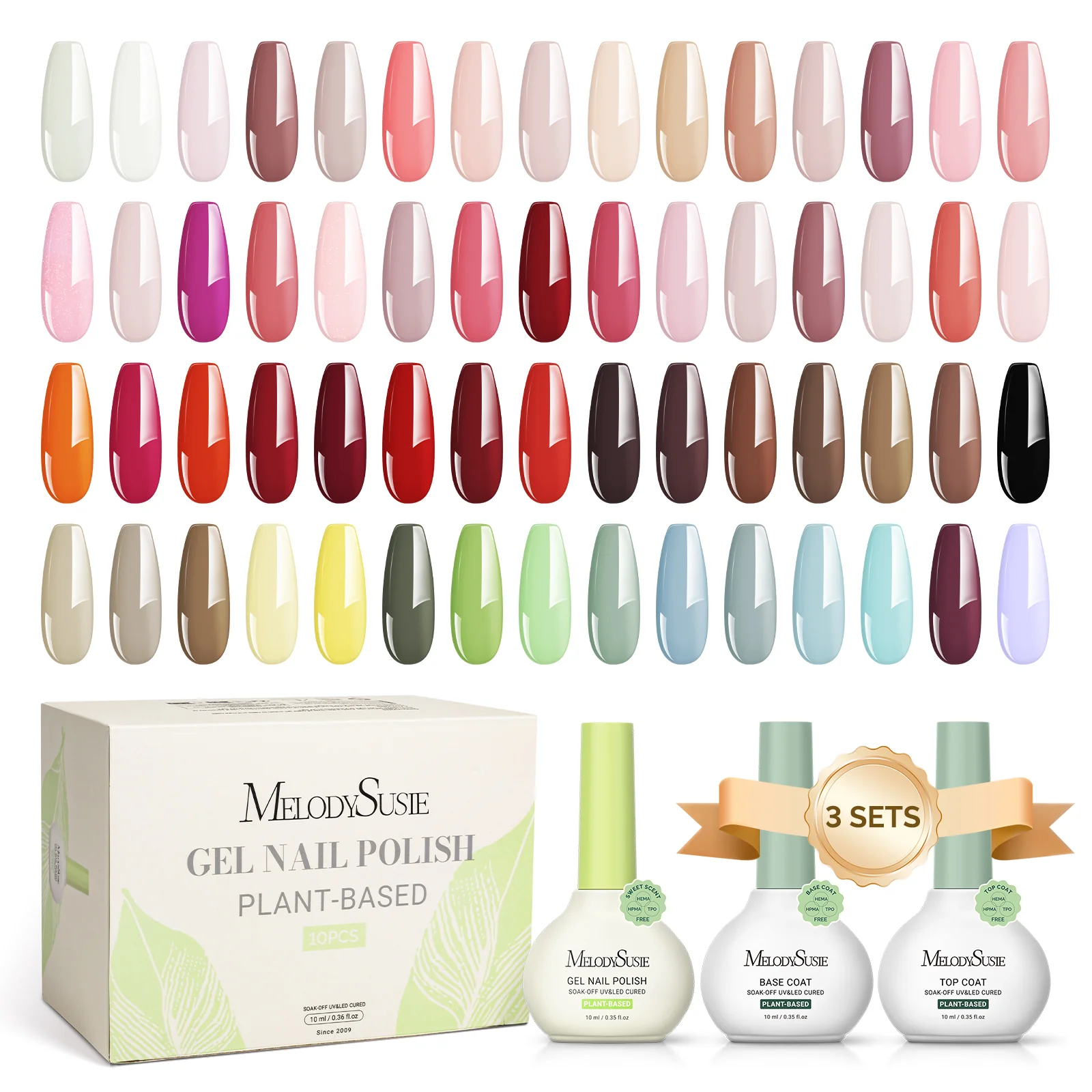 Sweet Scent HEMA-Free & HPMA-Free & TPO-Free Plant-Based Gel Nail Polish Set - Image 28