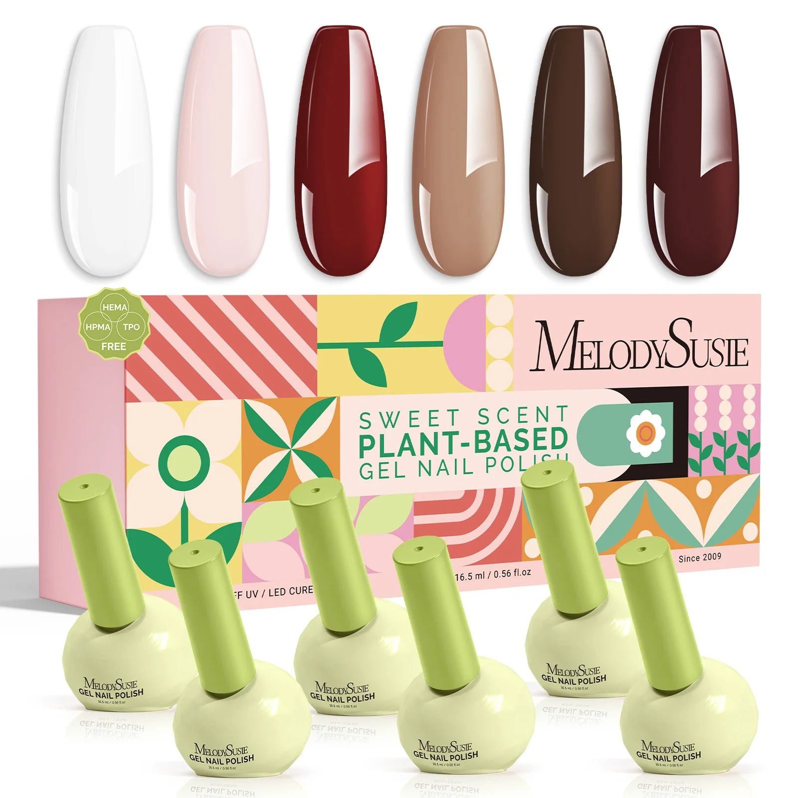 Plant-Based HEMA-Free & HPMA-Free & TPO-Free Gel Nail Polish 12Pcs Classic Nude Set - US ONLY - Image 10