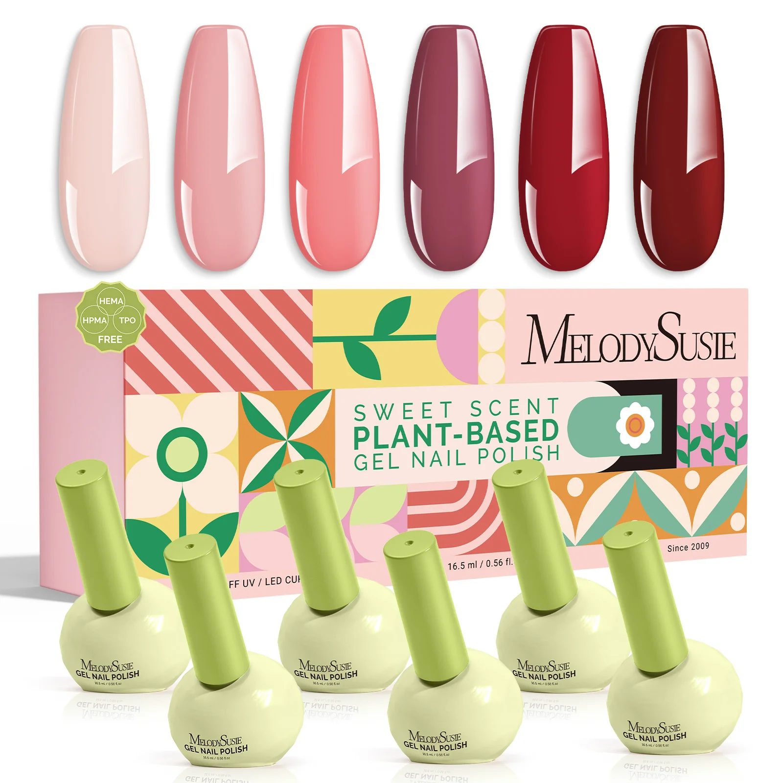 Plant-Based HEMA-Free & HPMA-Free & TPO-Free Gel Nail Polish Set - Nude Neautral Set 16.5ml 6Pcs - Image 22