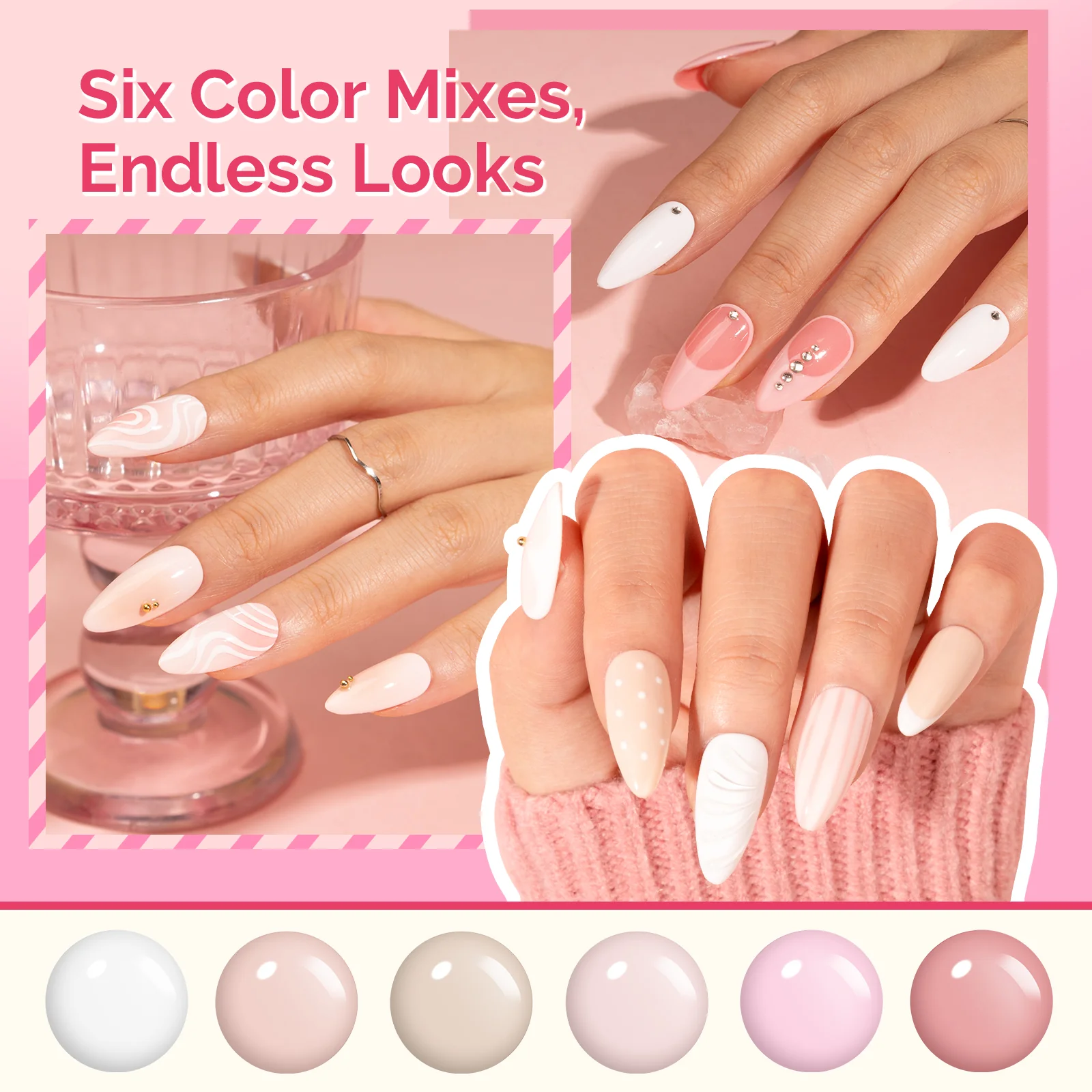 Plant-Based HEMA-Free & HPMA-Free & TPO-Free Gel Nail Polish Set - Classic Outfit Set 16.5ml 6Pcs - Image 16