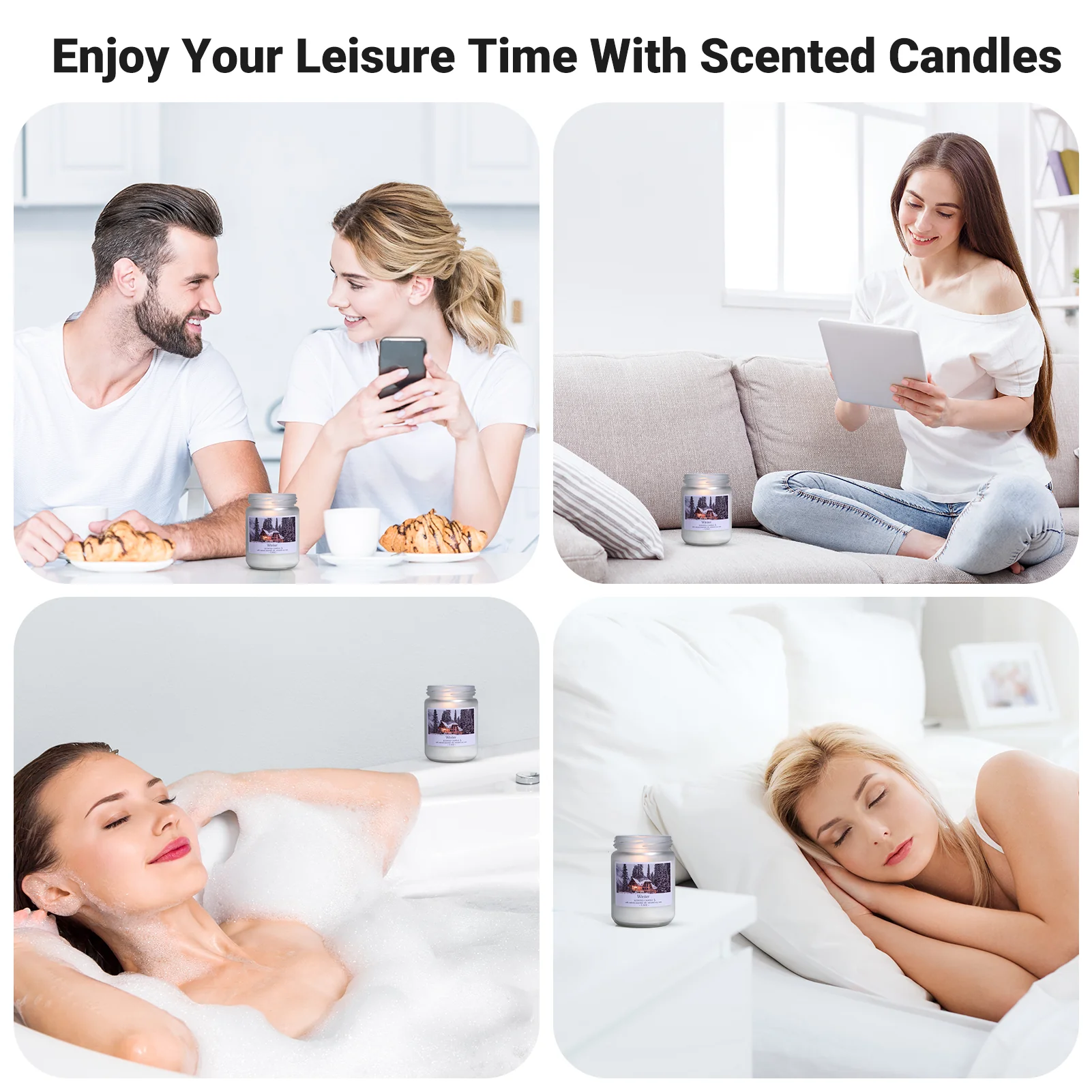 Winter Scented Candle Gift Set (4 Jars) - Image 6