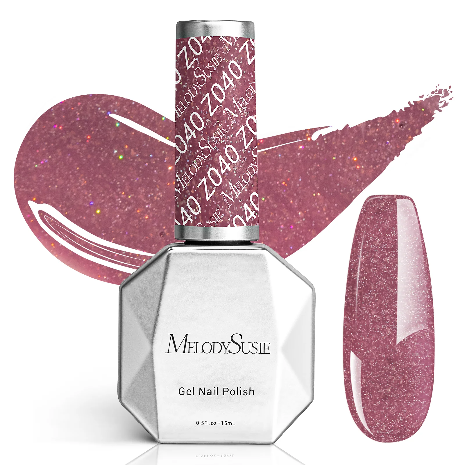 Z040 Soft Plum Pink - TPO-Free Faster UV Curing Gel Nail Polish 0.5 fl oz/15ml