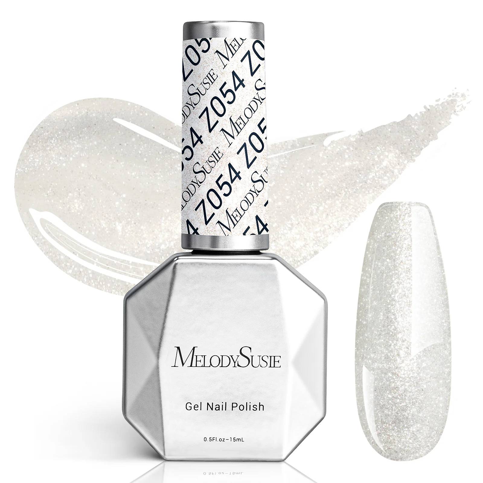 Z054 Starry White - TPO-Free Faster UV Curing Gel Nail Polish 0.5 fl oz/15ml